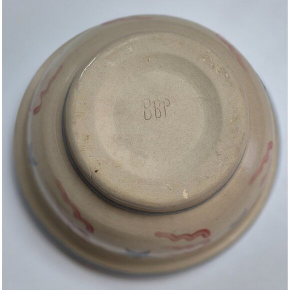 Handcrafted BBP Pottery Stoneware Bowl Stars & Stripes - Picture 5 of 7